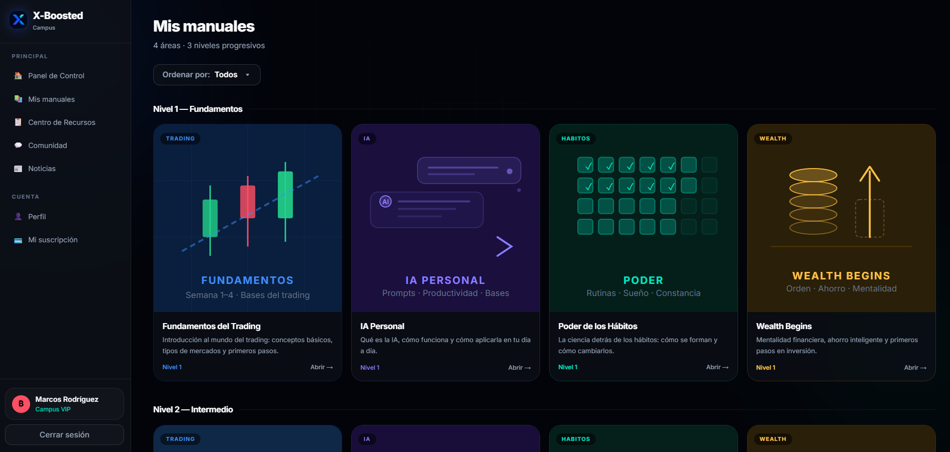 Campus X-Boosted — Mis manuales